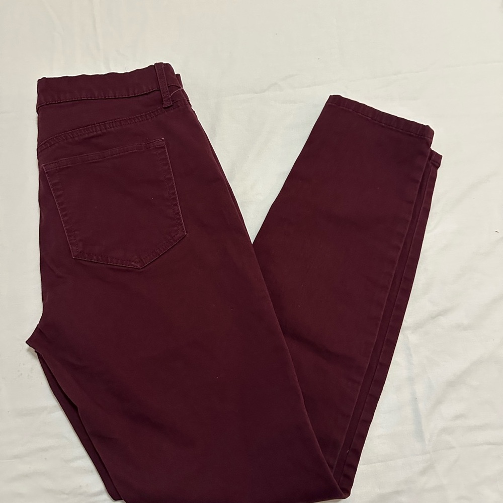 LOFT Women's Burgundy Jeans